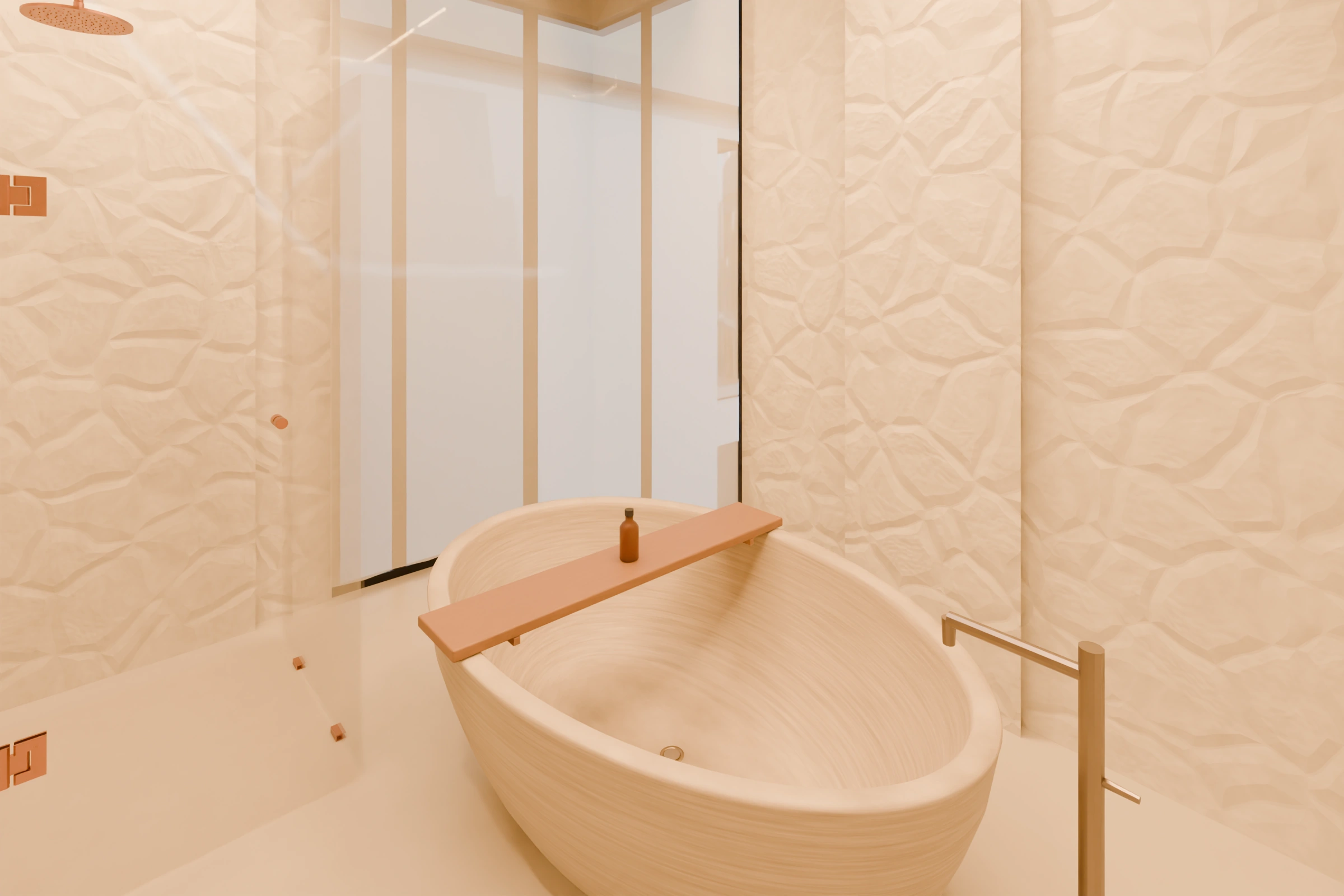 Proposed Segara Cliff, primary bathroom, bathtub.