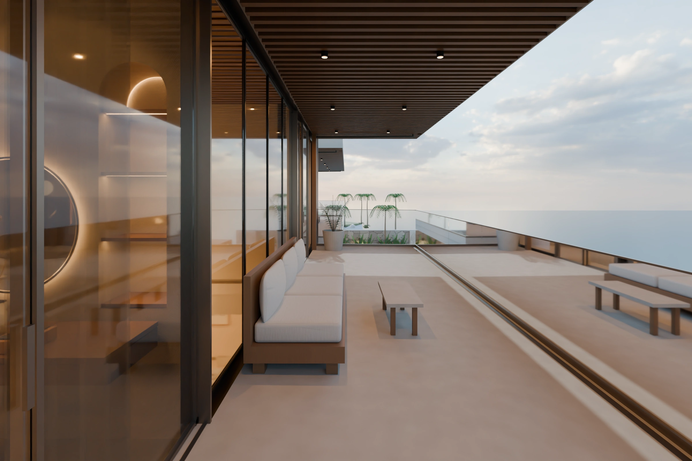 Proposed Segara Cliff, upper balcony facing the sea.
