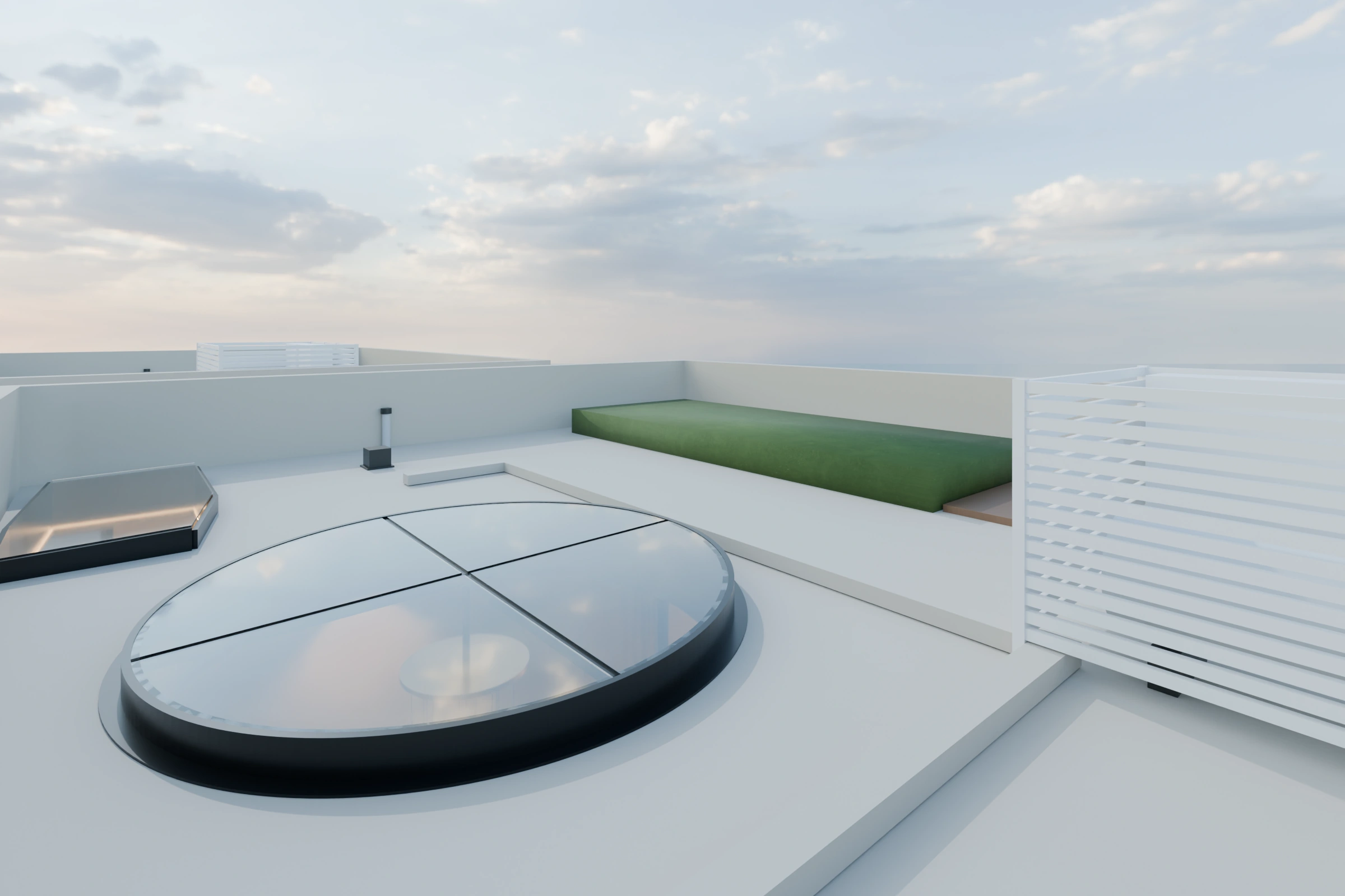 Proposed Segara Cliff, roof and skylights.